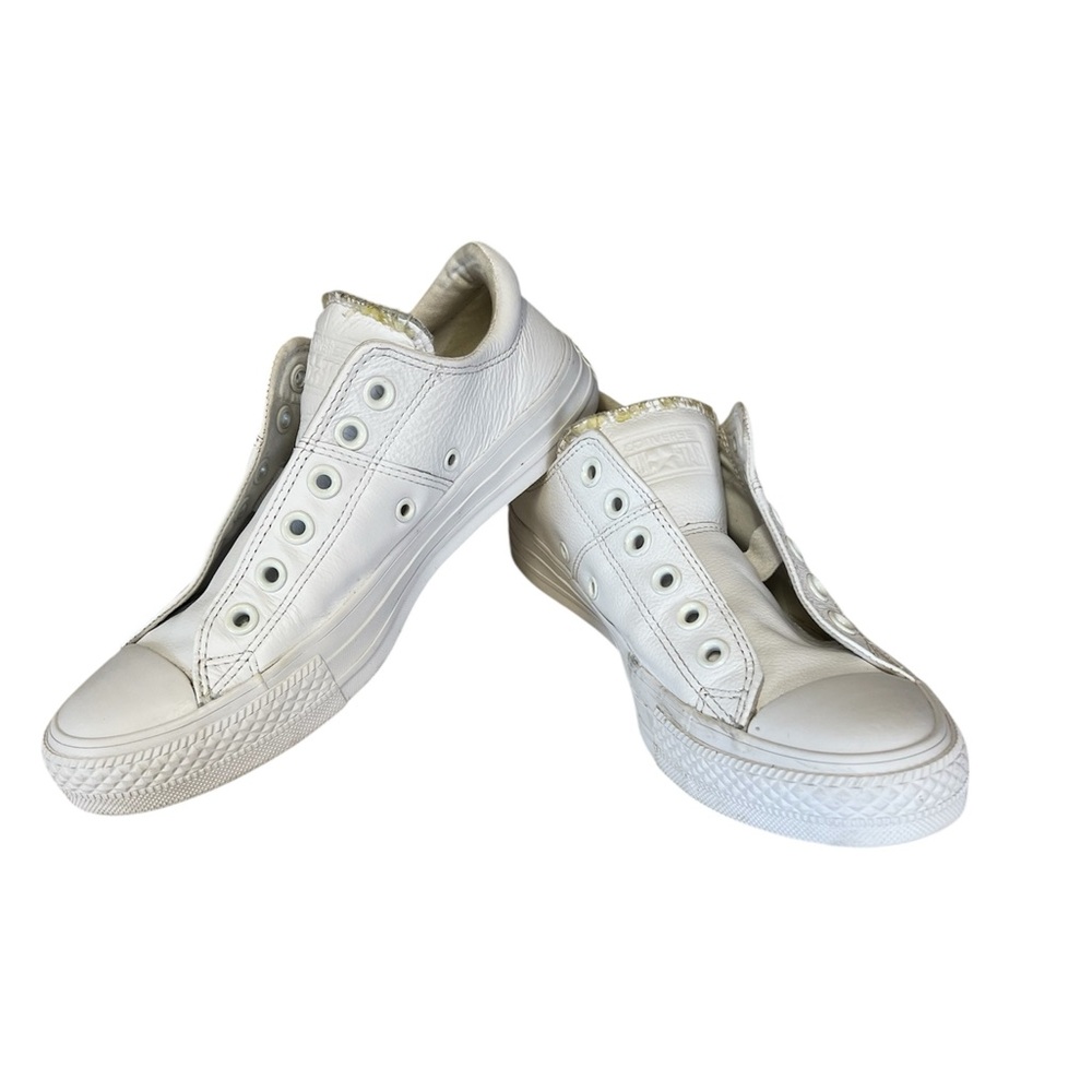 White Slip-On Sneakers